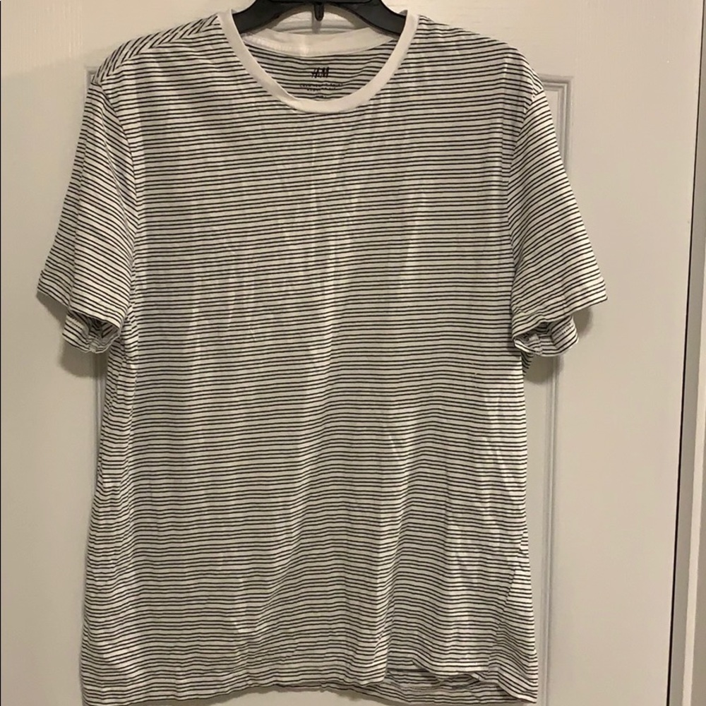 H&M striped crewneck and Grey Slim Fit V- Neck